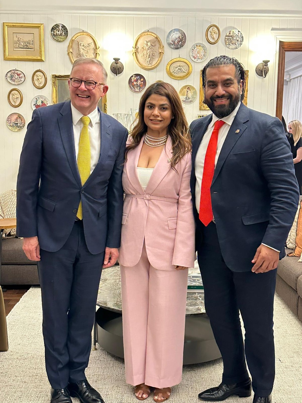 Dushyant Khanna with the Prime Minister of Australia