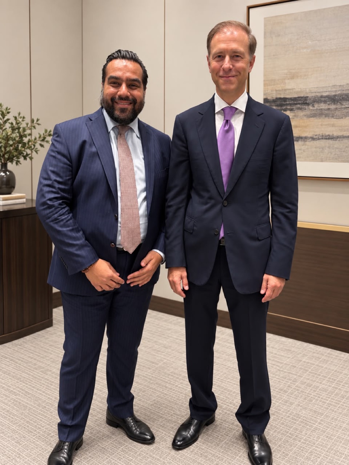 Dushyant Khanna with the Deputy Prime Minister of Russia